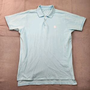 B. Draddy Polo Shirt Men's L Light Blue‎ Short Sleeve Golf Pima Cotton Stretch